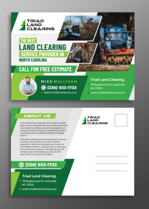 Triad Land Clearing postcard ( for direct mailing) and business card design | Design de Carte Postale par ecorokerz