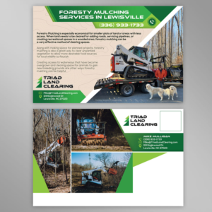 Triad Land Clearing postcard ( for direct mailing) and business card design | Design de Carte Postale par DA.