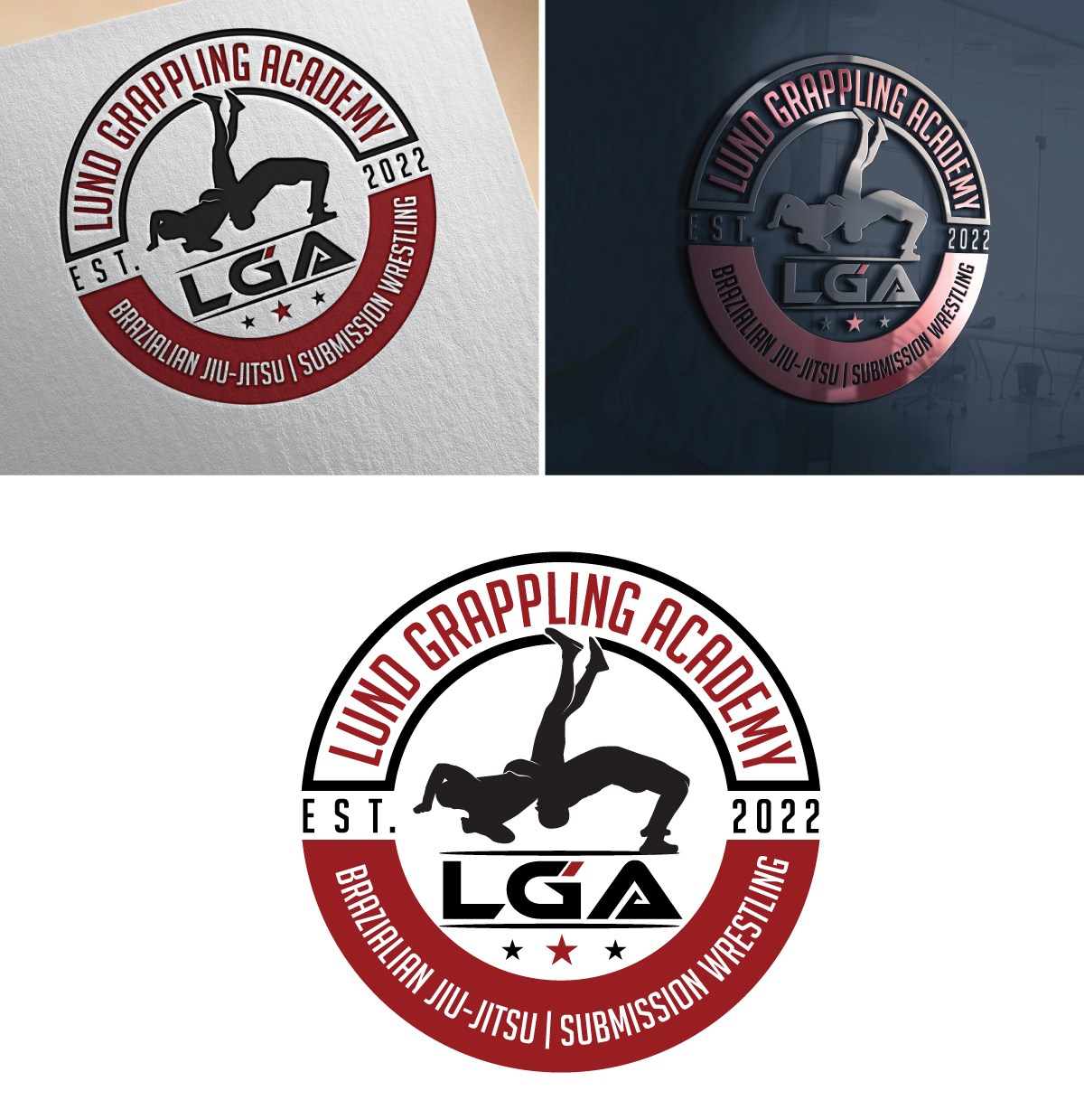 Logo Design by Om Namah Shivay for Lund Grappling Academy | Design #27956221