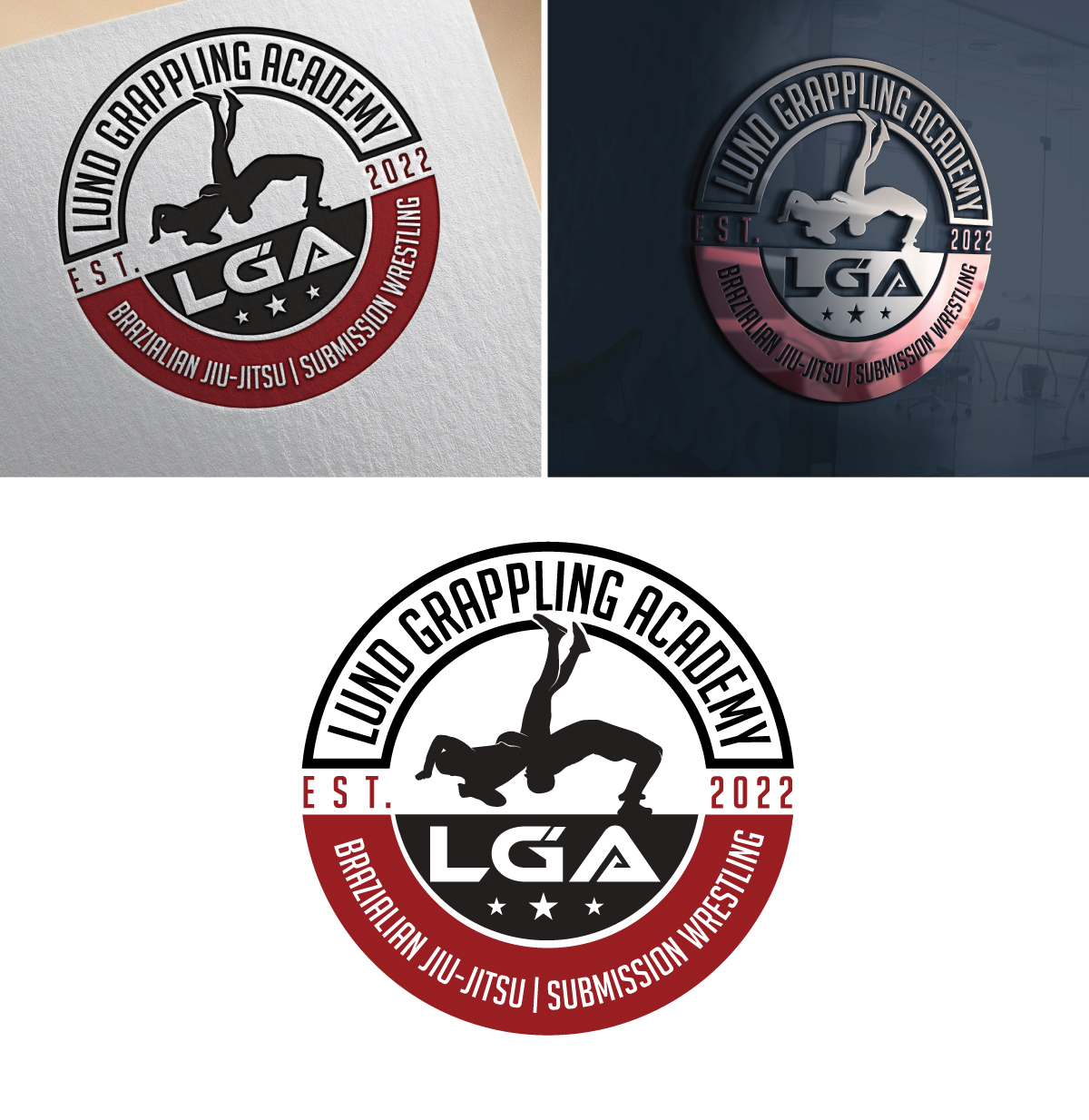 Logo Design by Om Namah Shivay for Lund Grappling Academy | Design #27956222