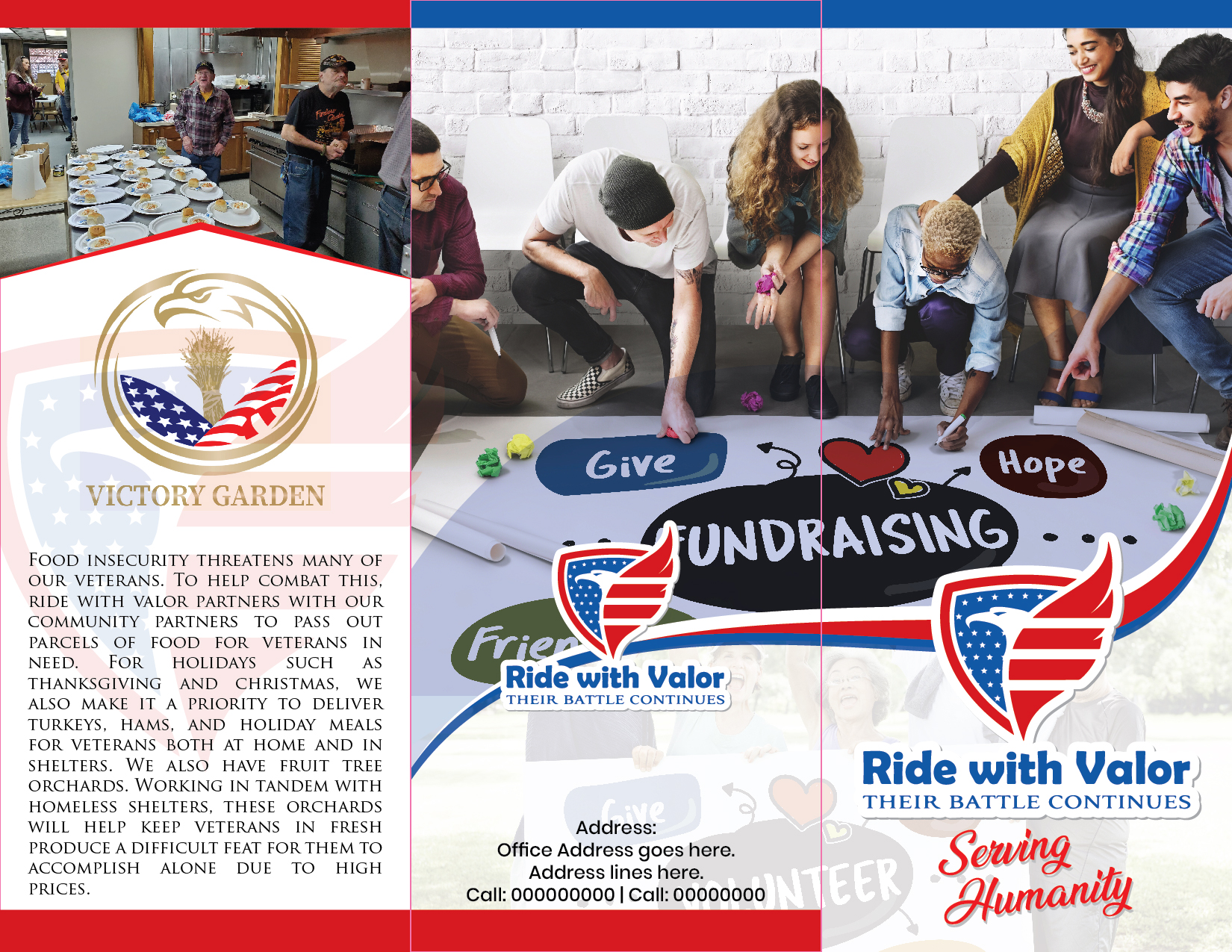 Diseño de Flyer por 3Guys para Ride with Valor | Diseño #27947558