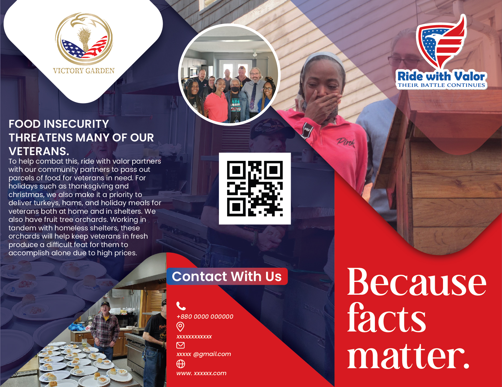 Flyer Design by 3Guys for Ride with Valor | Design #27952298