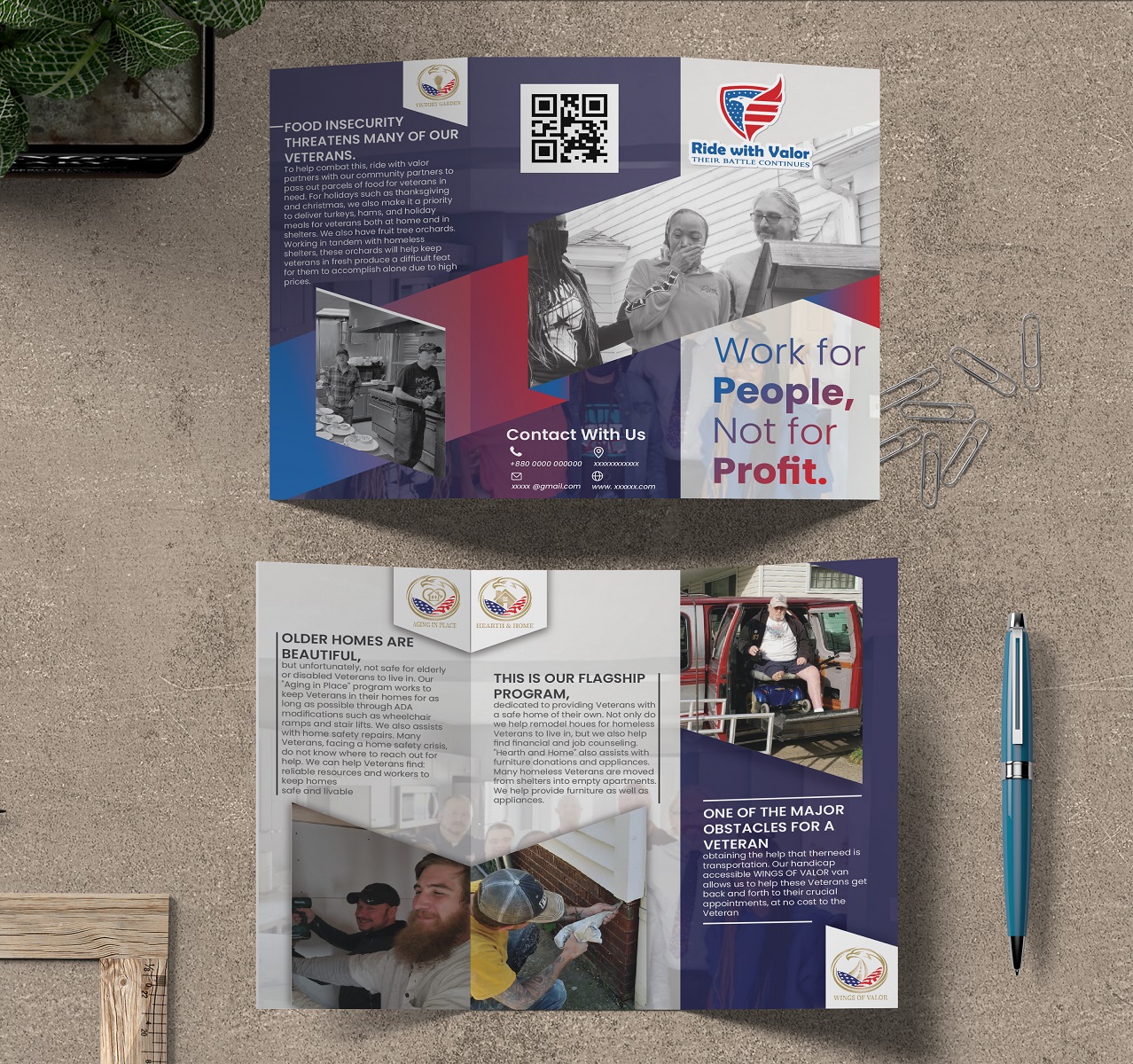 Flyer Design by 3Guys for Ride with Valor | Design #27952312