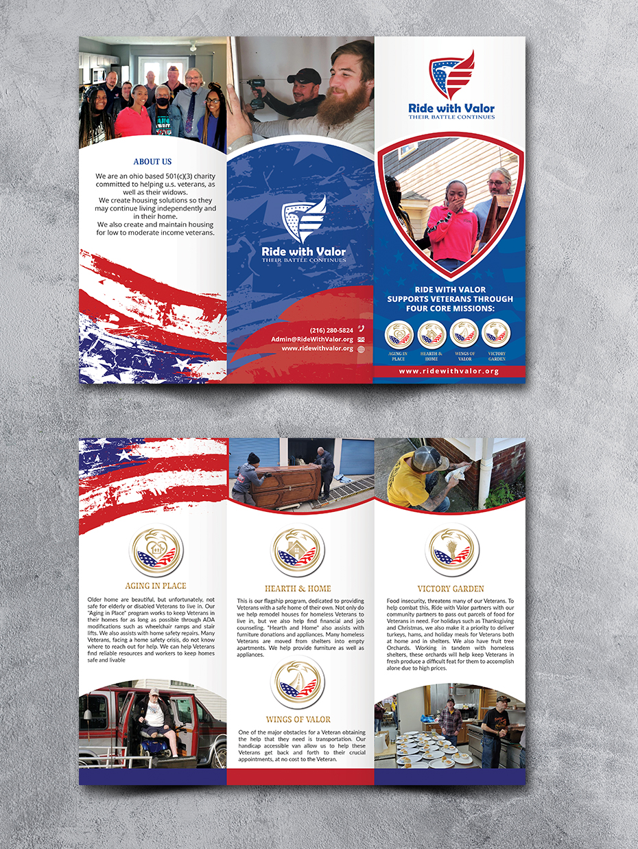 Flyer-Design von innovative earth für Ride with Valor | Design #27945268