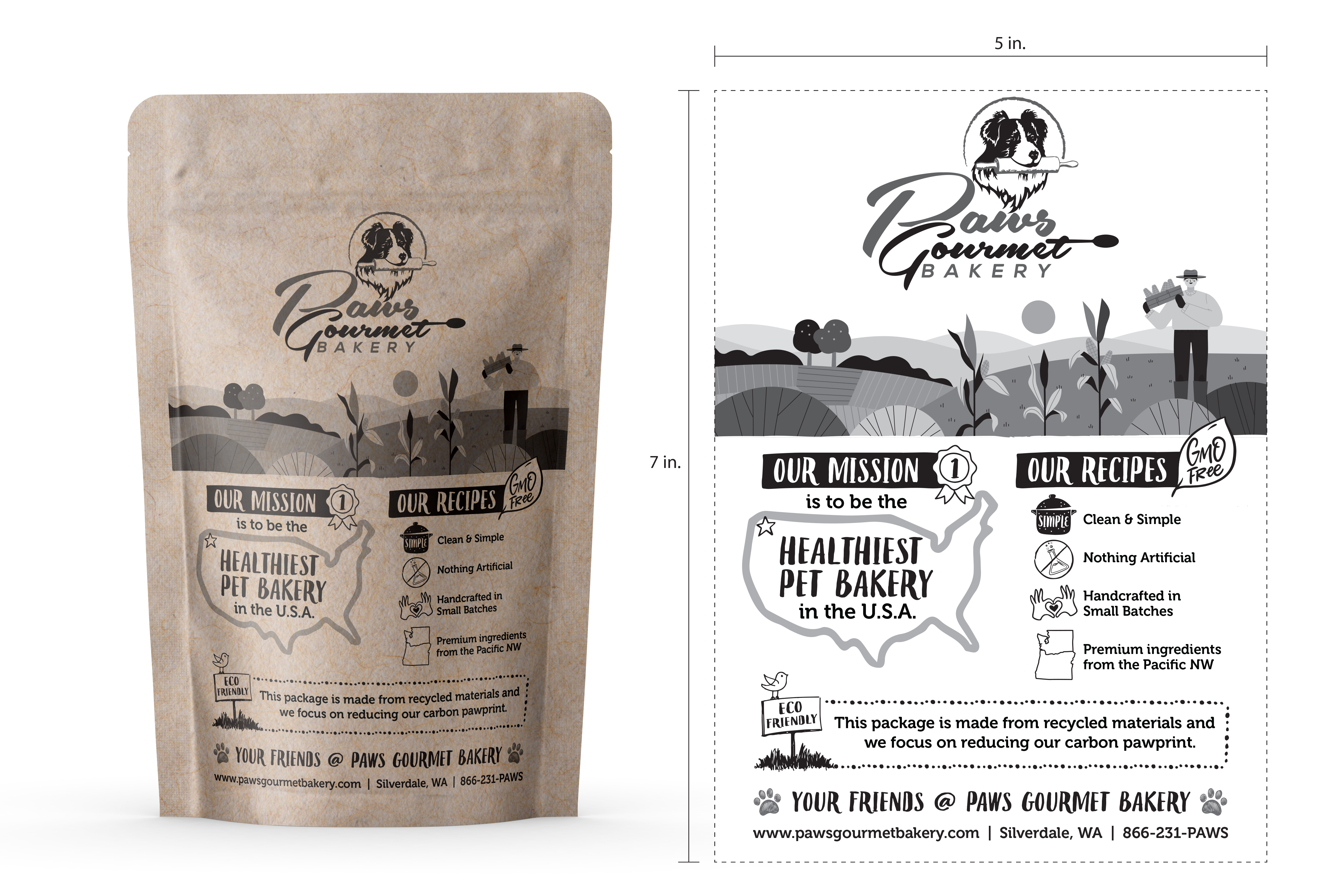 Packaging Design by SofiaDesignStudio for Paws Gourmet Bakery | Design #28045548