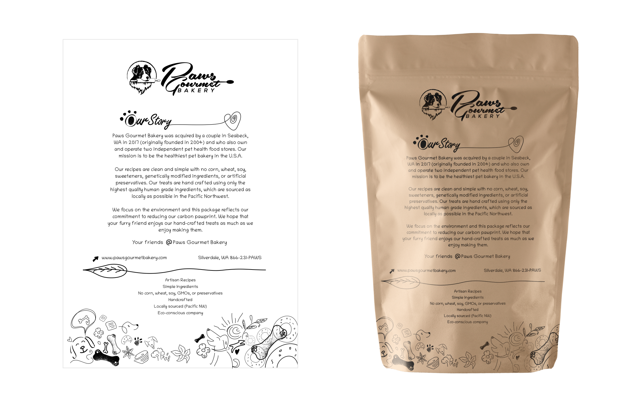 Packaging Design by kaka for Paws Gourmet Bakery | Design #27971925