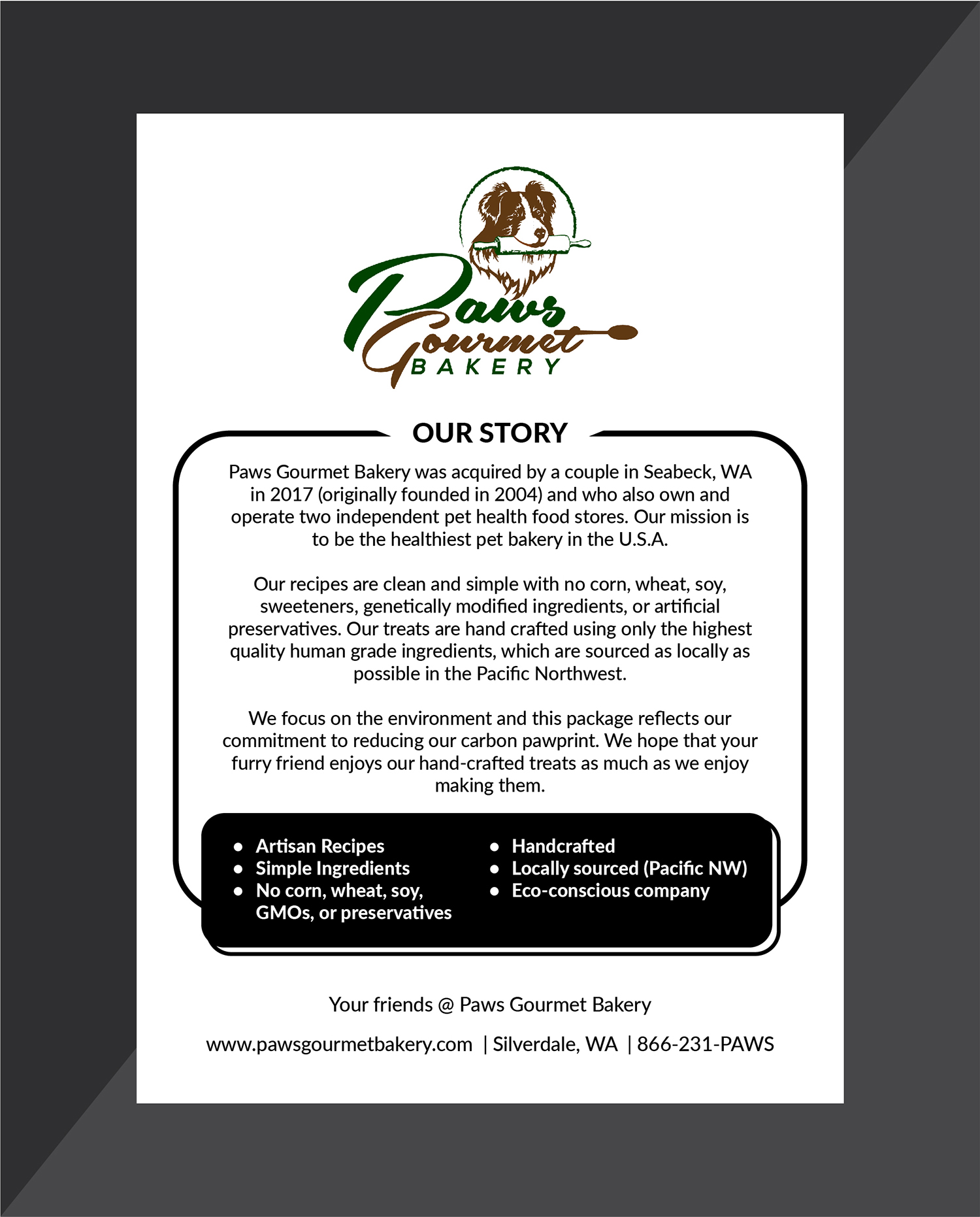 Packaging Design by Deziners Zone for Paws Gourmet Bakery | Design #27968635