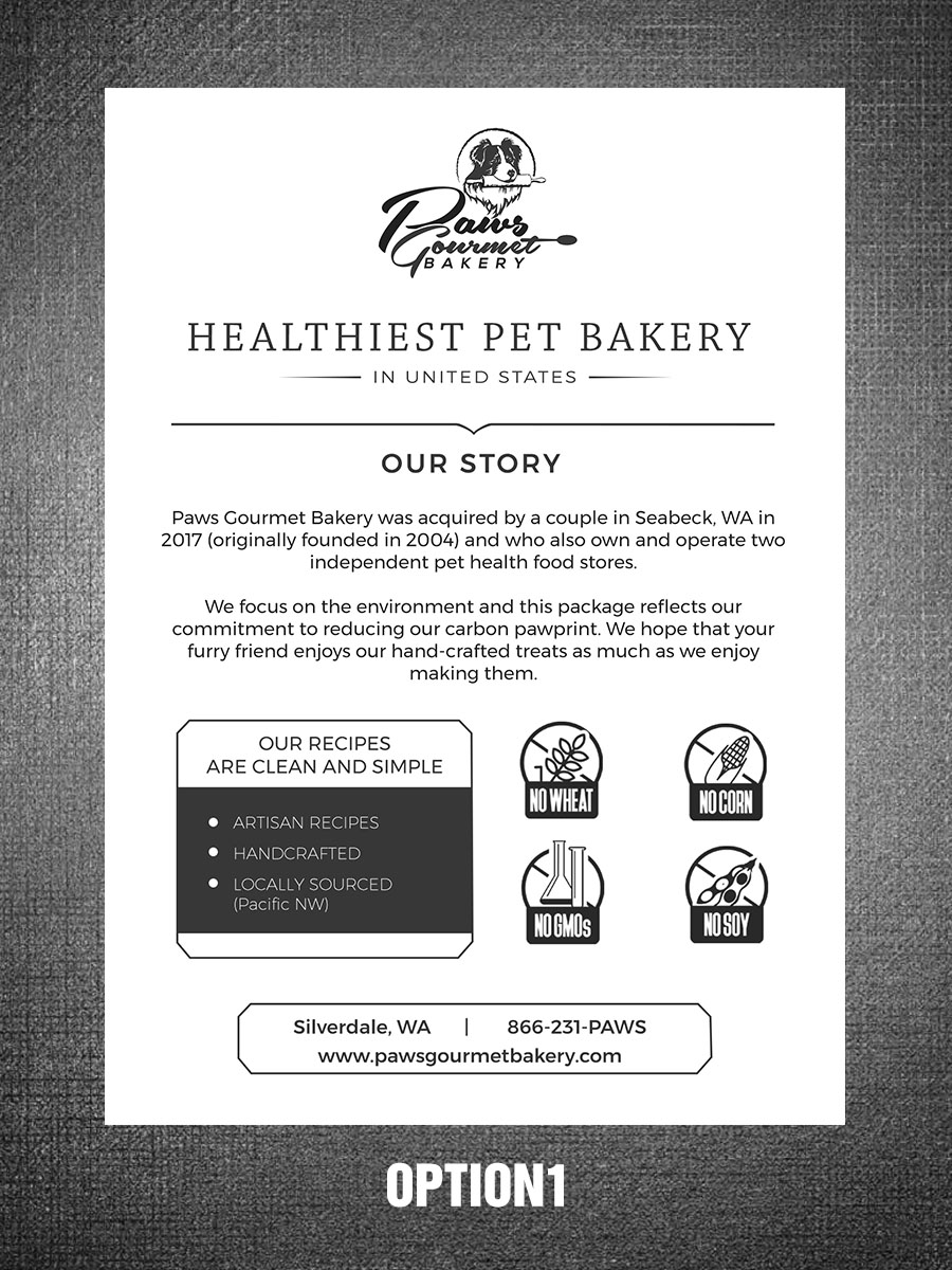 Packaging Design by rug for Paws Gourmet Bakery | Design #27977853