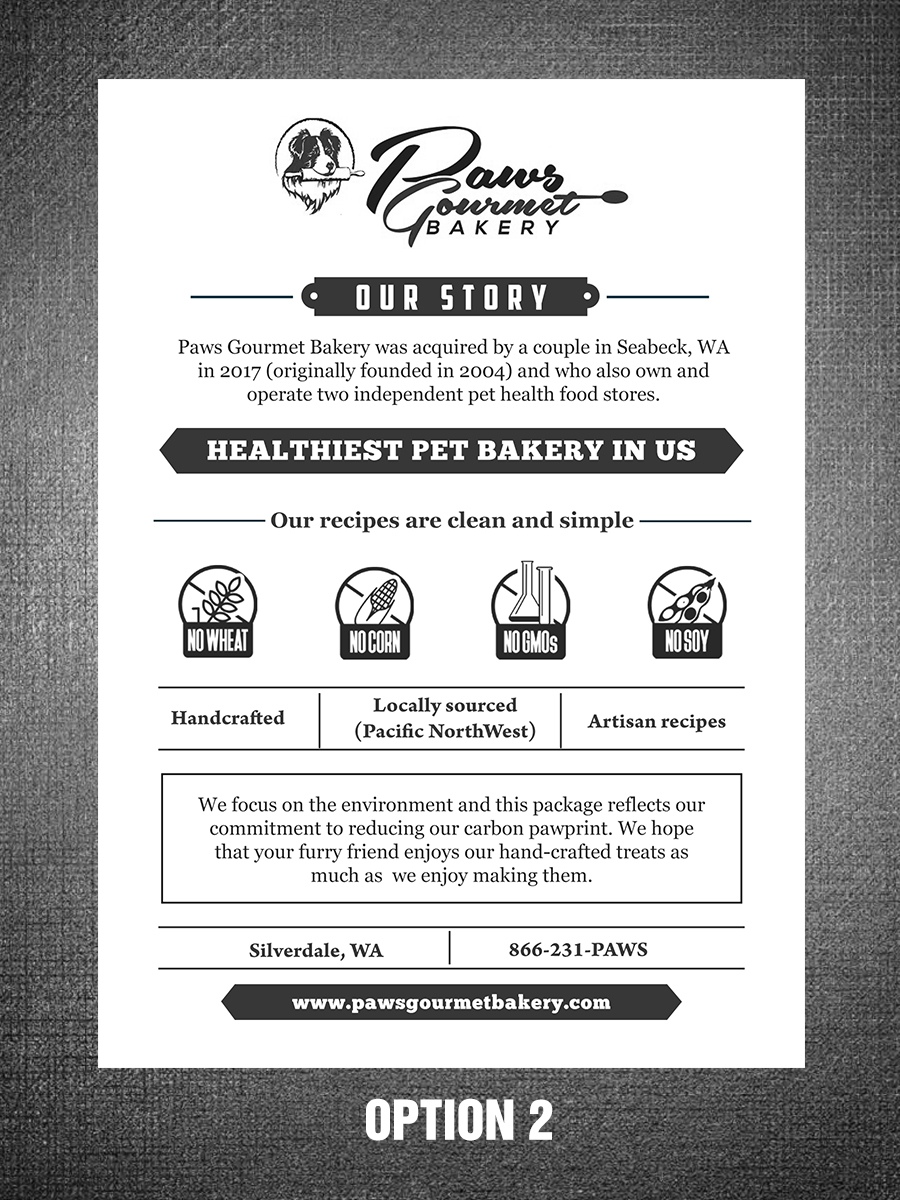 Packaging Design by rug for Paws Gourmet Bakery | Design #27977854