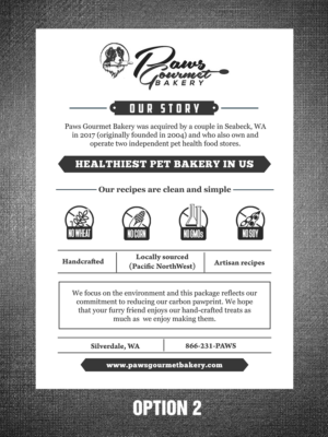 Packaging Design by rug for Paws Gourmet Bakery | Design: #27977854
