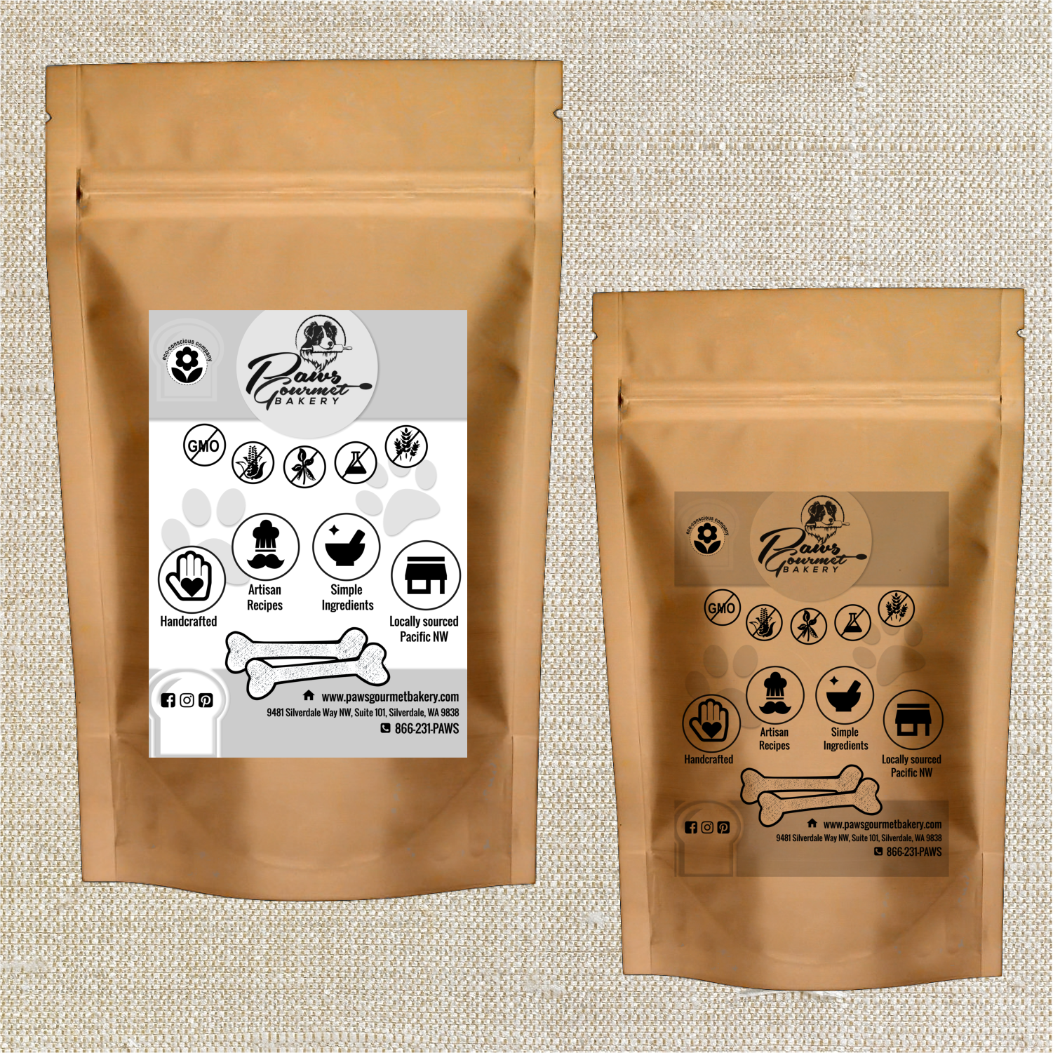 Packaging Design by elveneclipse for Paws Gourmet Bakery | Design #27981989