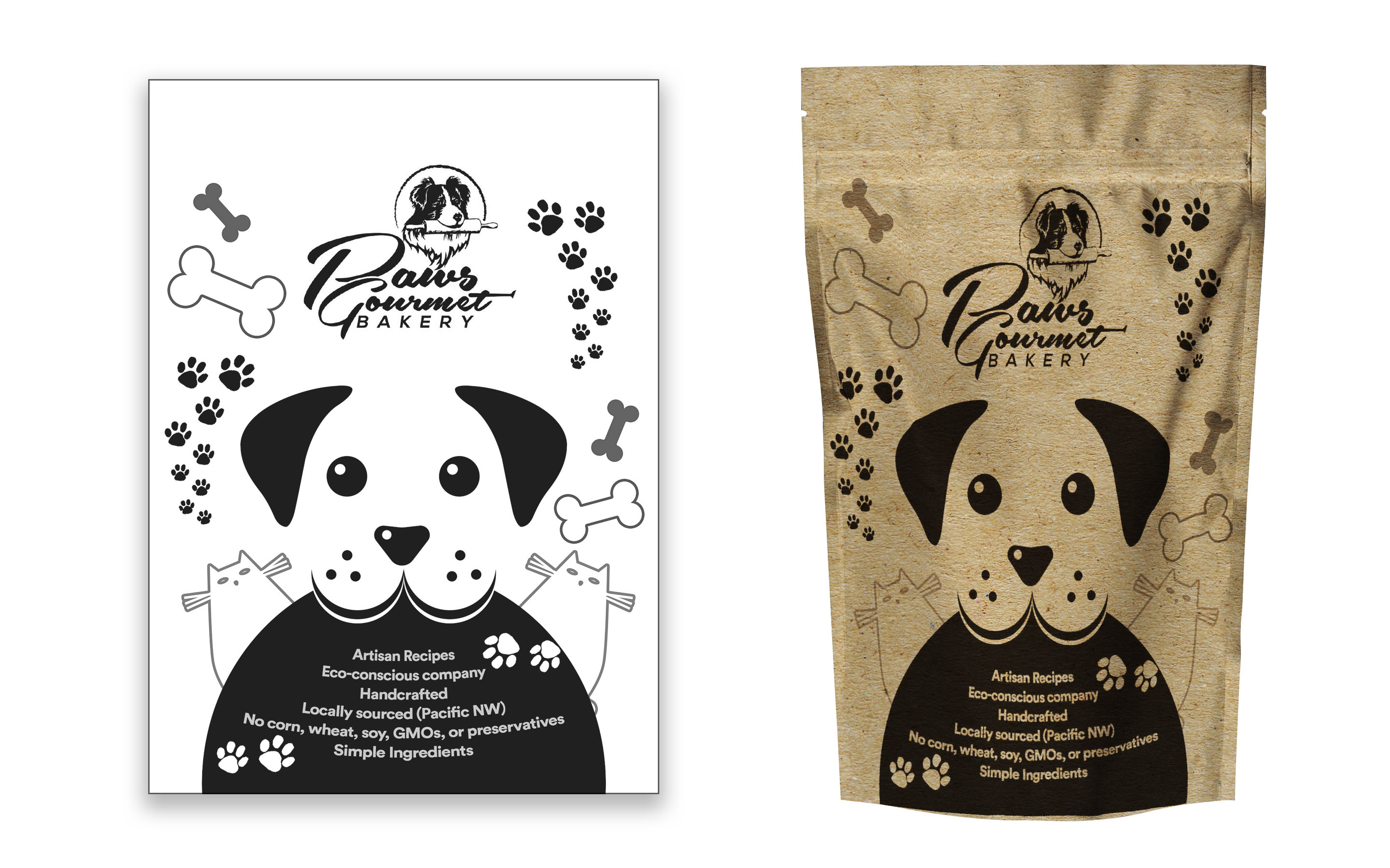 Packaging Design by Victor.Pascual for Paws Gourmet Bakery | Design #27946932