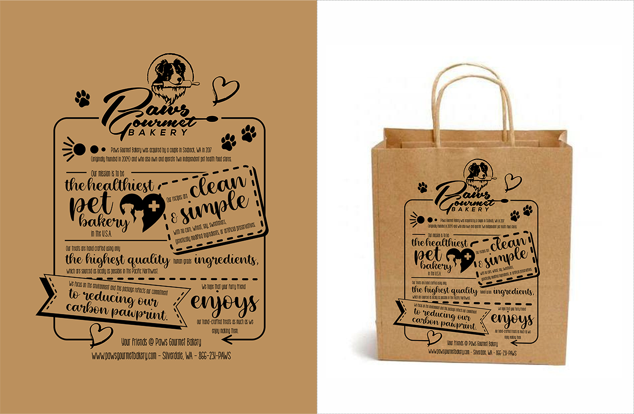 Packaging Design by juanjoseolivieri for Paws Gourmet Bakery | Design #27970836