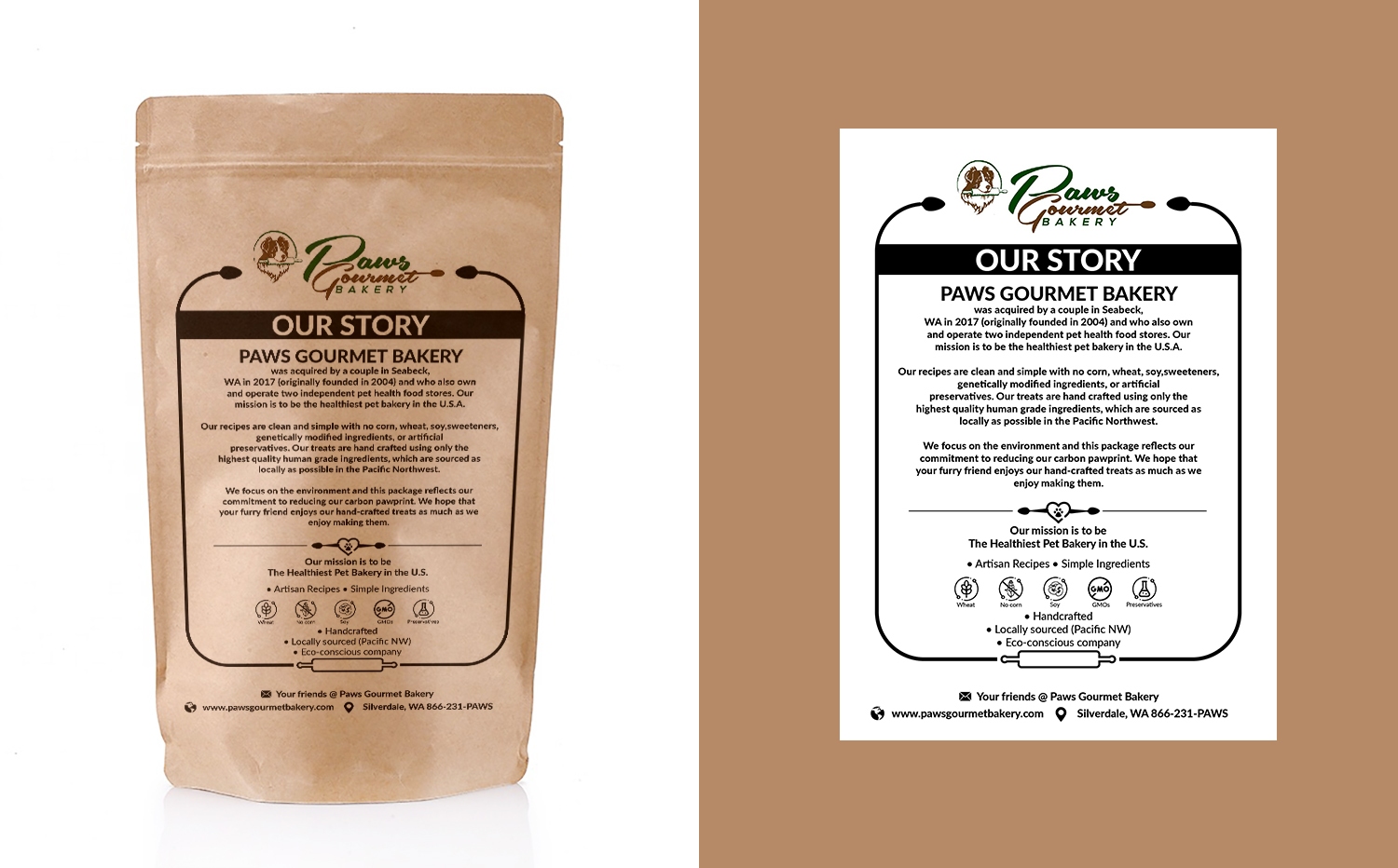 Verpackungs-Design von RGraphic für Paws Gourmet Bakery | Design #27981151