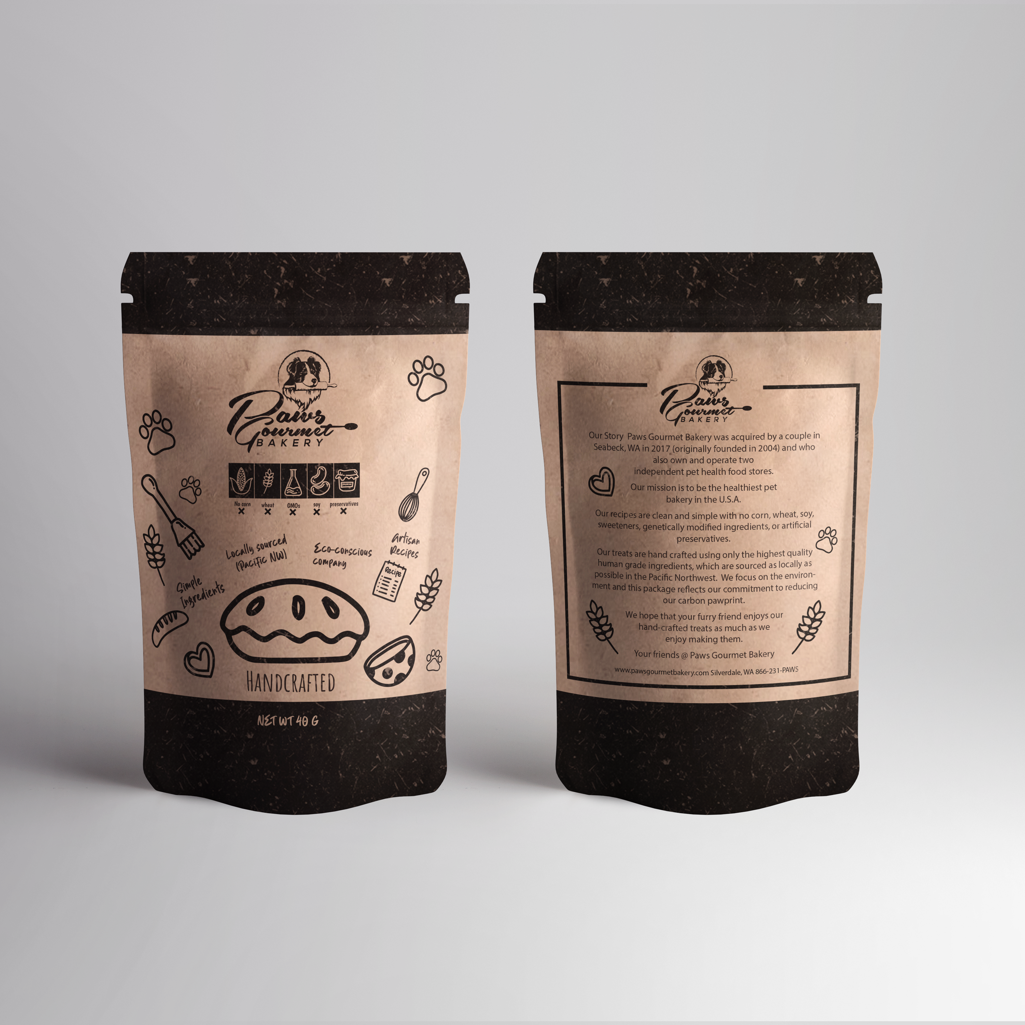 Packaging Design by connexis for Paws Gourmet Bakery | Design #27985604