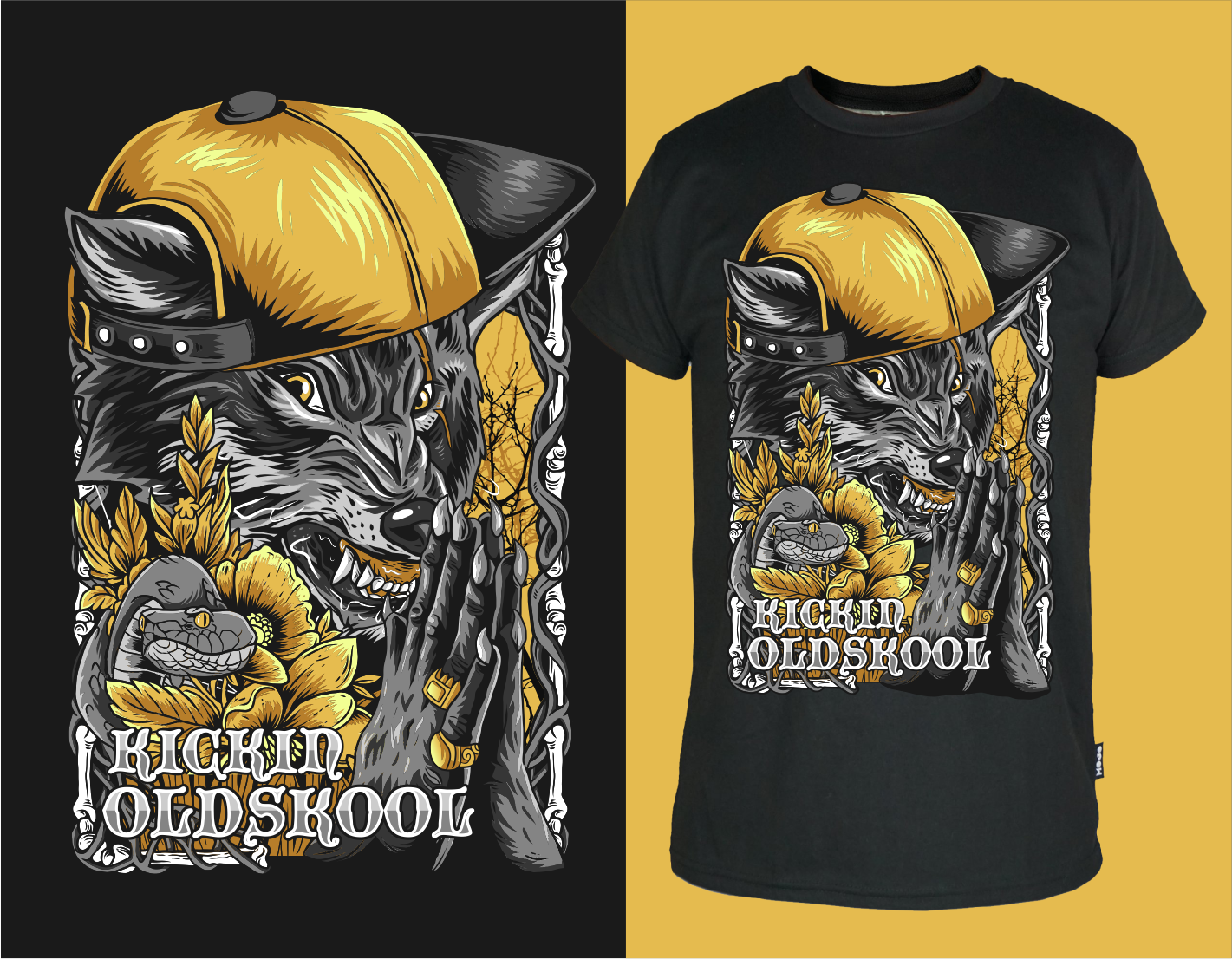 Figur-Design von Yakuza20 für Kickin Oldskool | Design #27979811