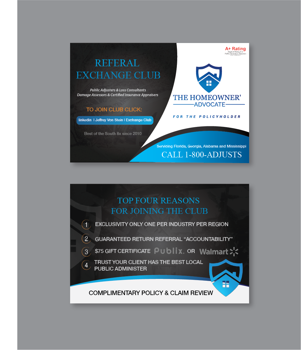 Postcard Design by alex989 for The HomeOwner's Advocate | Design #27981746