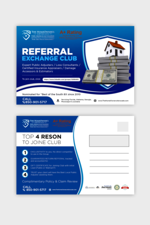 Postcard Design by debdesign for The HomeOwner's Advocate | Design: #28003739