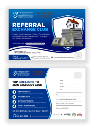 Postcard Design by debdesign for The HomeOwner's Advocate | Design: #28028664