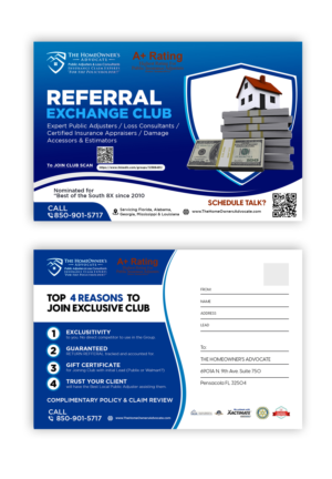 Postcard Design by debdesign for The HomeOwner's Advocate | Design: #28038767