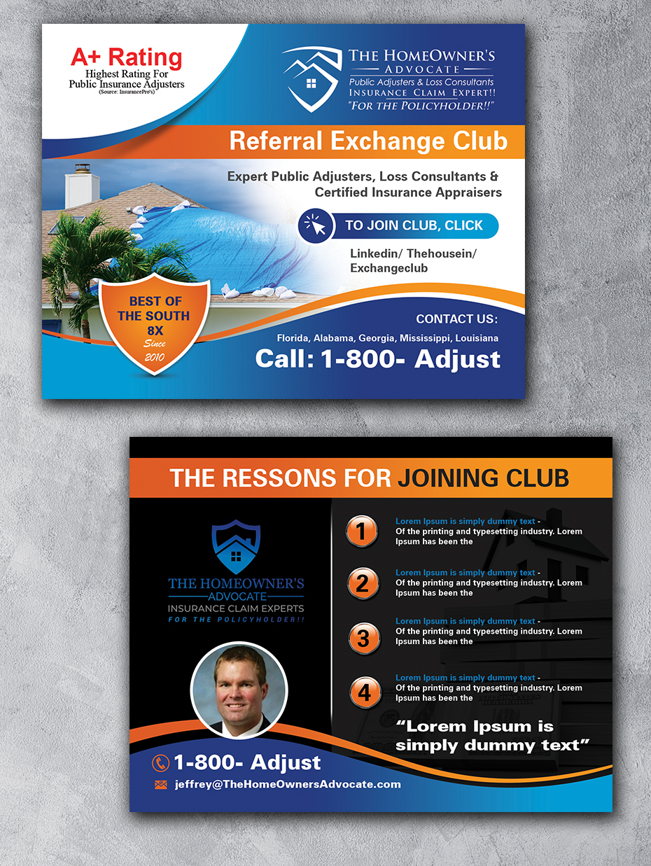 Postcard Design by innovative earth for The HomeOwner's Advocate | Design #27982340