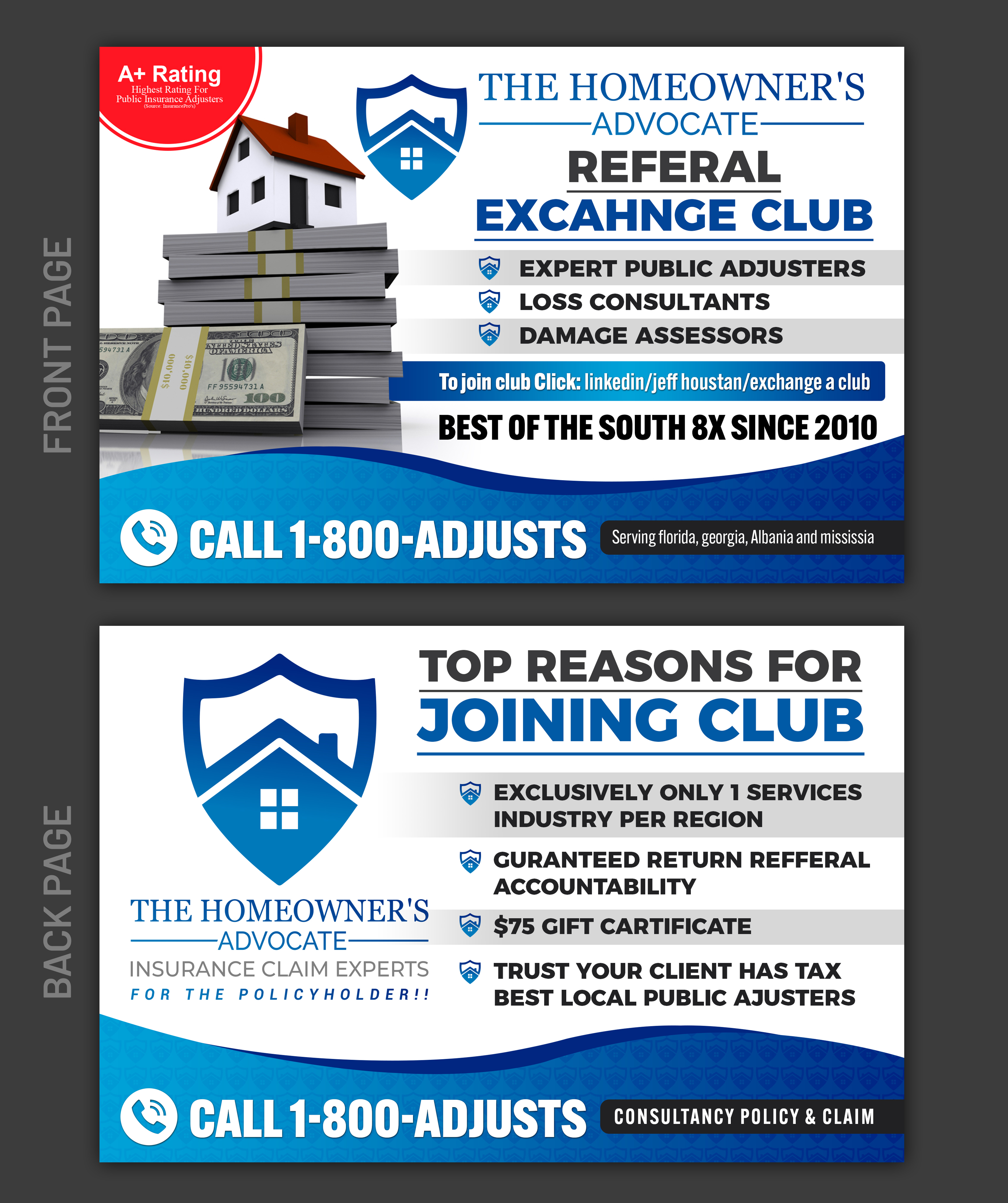 Postcard Design by SAI DESIGNS for The HomeOwner's Advocate | Design #27980900