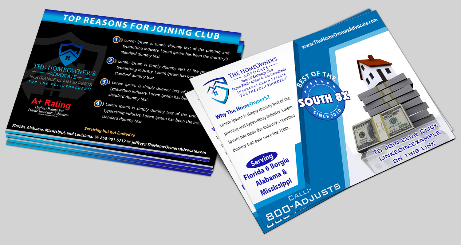 Postcard Design by Petter Goms for The HomeOwner's Advocate | Design #27956929
