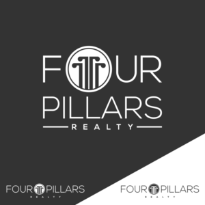 Four Pillars Realty | Logo Design by Gerald Design 3