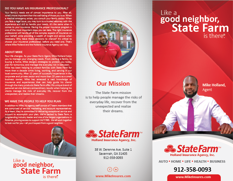 Brochure Design by alex989 for State Farm | Design #28061728