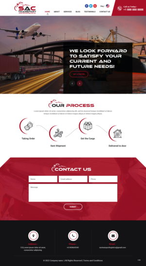 Landing Page Design by pb for SAC Transport Logistics | Design: #27956805