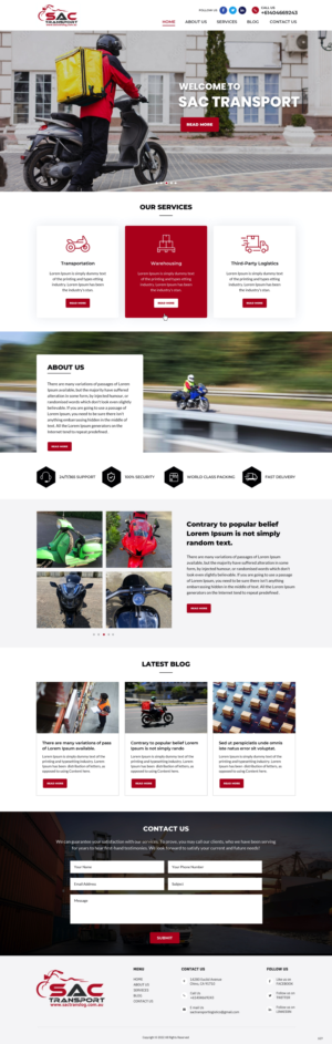 Landing Page Design by pb for SAC Transport Logistics | Design: #27956811