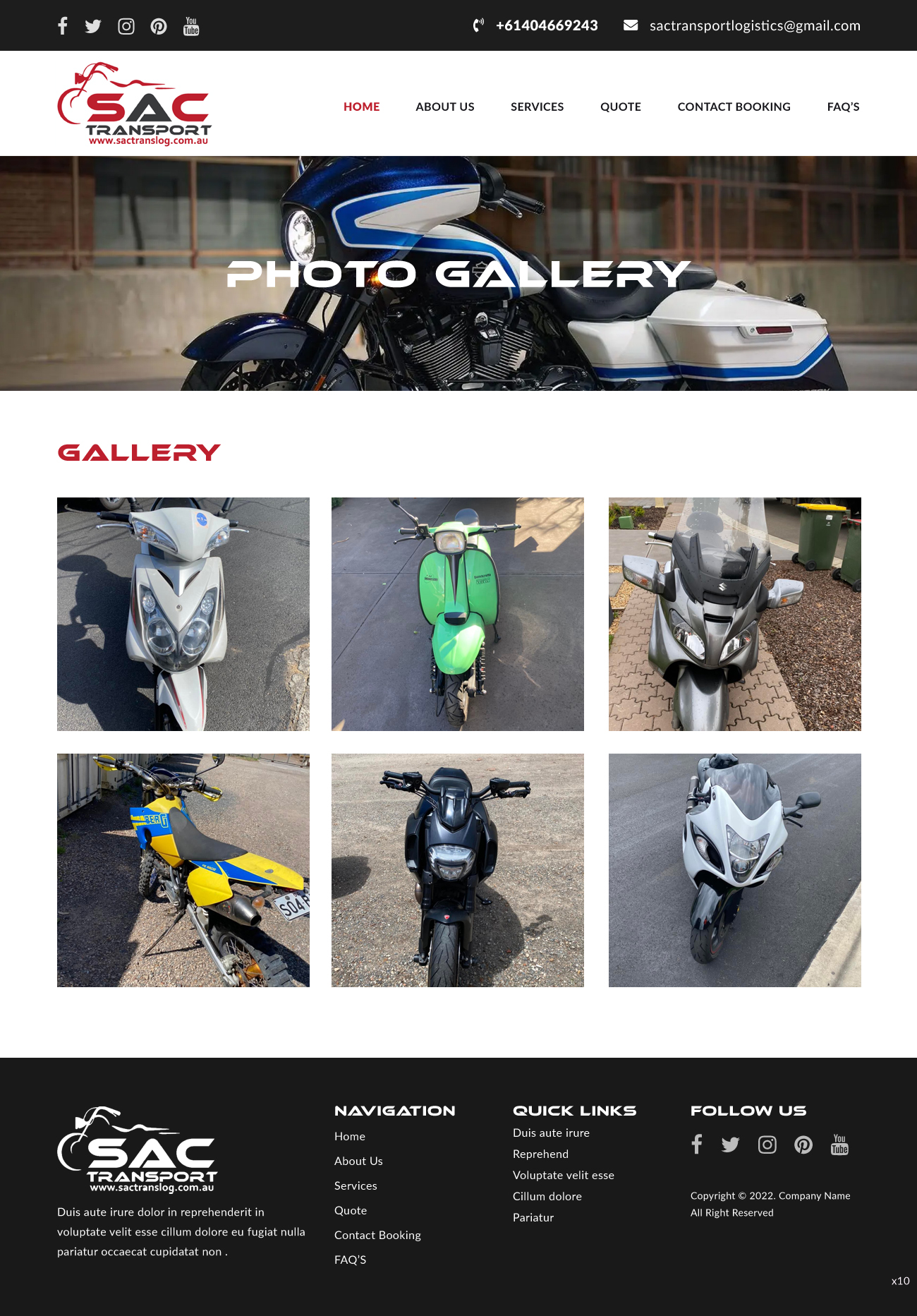 Landing Page Design by pb for SAC Transport Logistics | Design #27991541