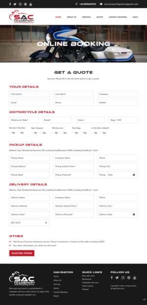 Landing Page Design by pb for SAC Transport Logistics | Design: #27991543
