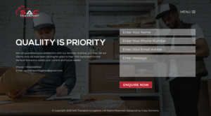 Landing Page Design by andi94ashar for SAC Transport Logistics | Design: #27952917