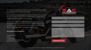 Landing Page Design by andi94ashar for SAC Transport Logistics | Design: #27953191