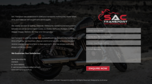 Landing Page Design by andi94ashar for SAC Transport Logistics | Design: #27954685