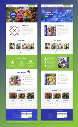 Landing Page Design by MAHABA for Floral Seasons Corp | Design #27959384