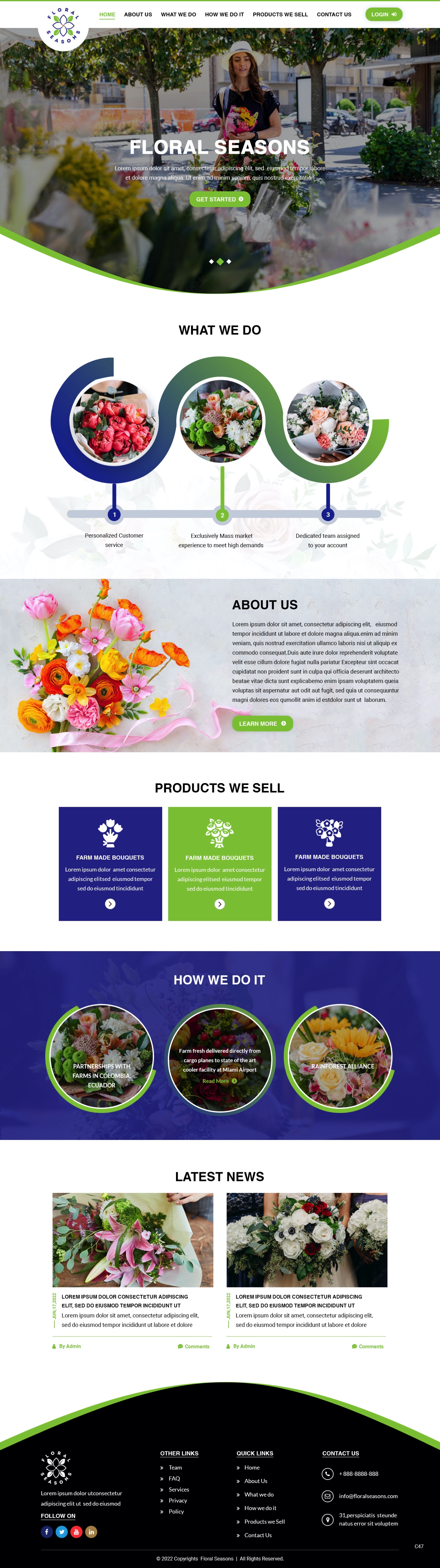 Diseño de Página de Aterrizaje por pb para Floral Seasons Corp | Diseño #27965575