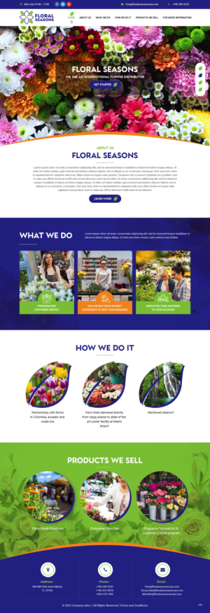 Landing Page Design by pb for Floral Seasons Corp | Design: #27965576