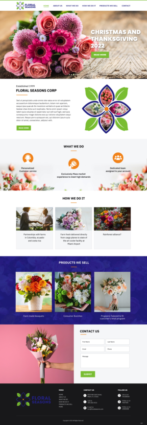 Landing Page Design by pb for Floral Seasons Corp | Design: #27965578