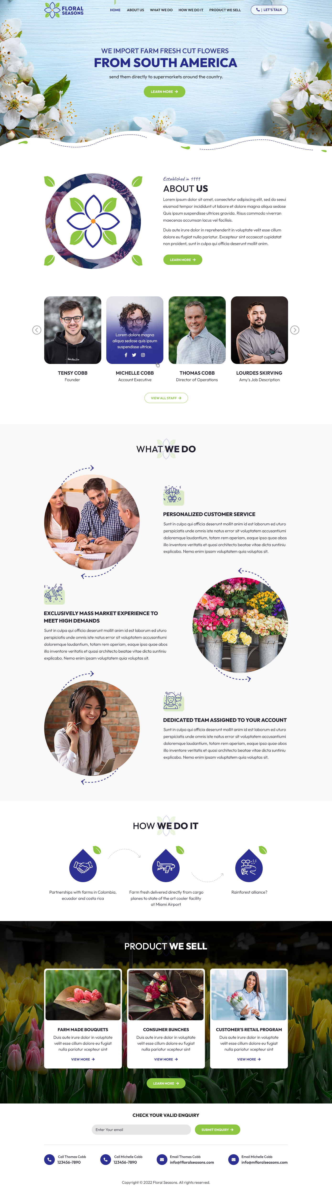 Landing Page Design by sai.designer87 for Floral Seasons Corp | Design #27975927