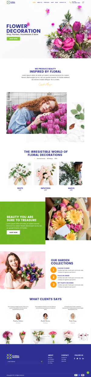 International Flower distributer needs a landing page | Diseño de Página de Aterrizaje por nzdesigners