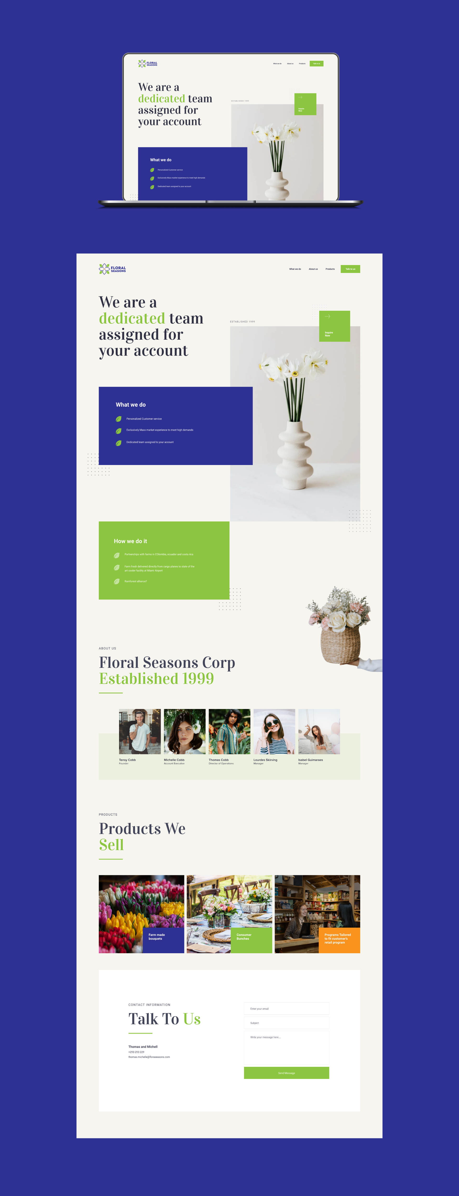 Landing Page Design by Pixelbren for Floral Seasons Corp | Design #27977770
