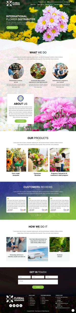 Landing Page Design by Titan Eagle for Floral Seasons Corp | Design: #27959518