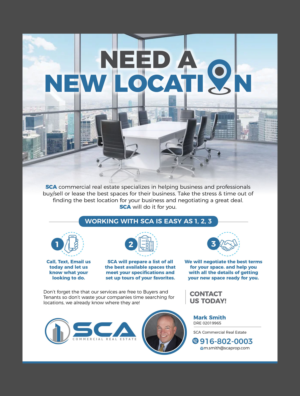 Design de Flyer par rkailas pour SCA Commercial Real Estate | Design : #27972080