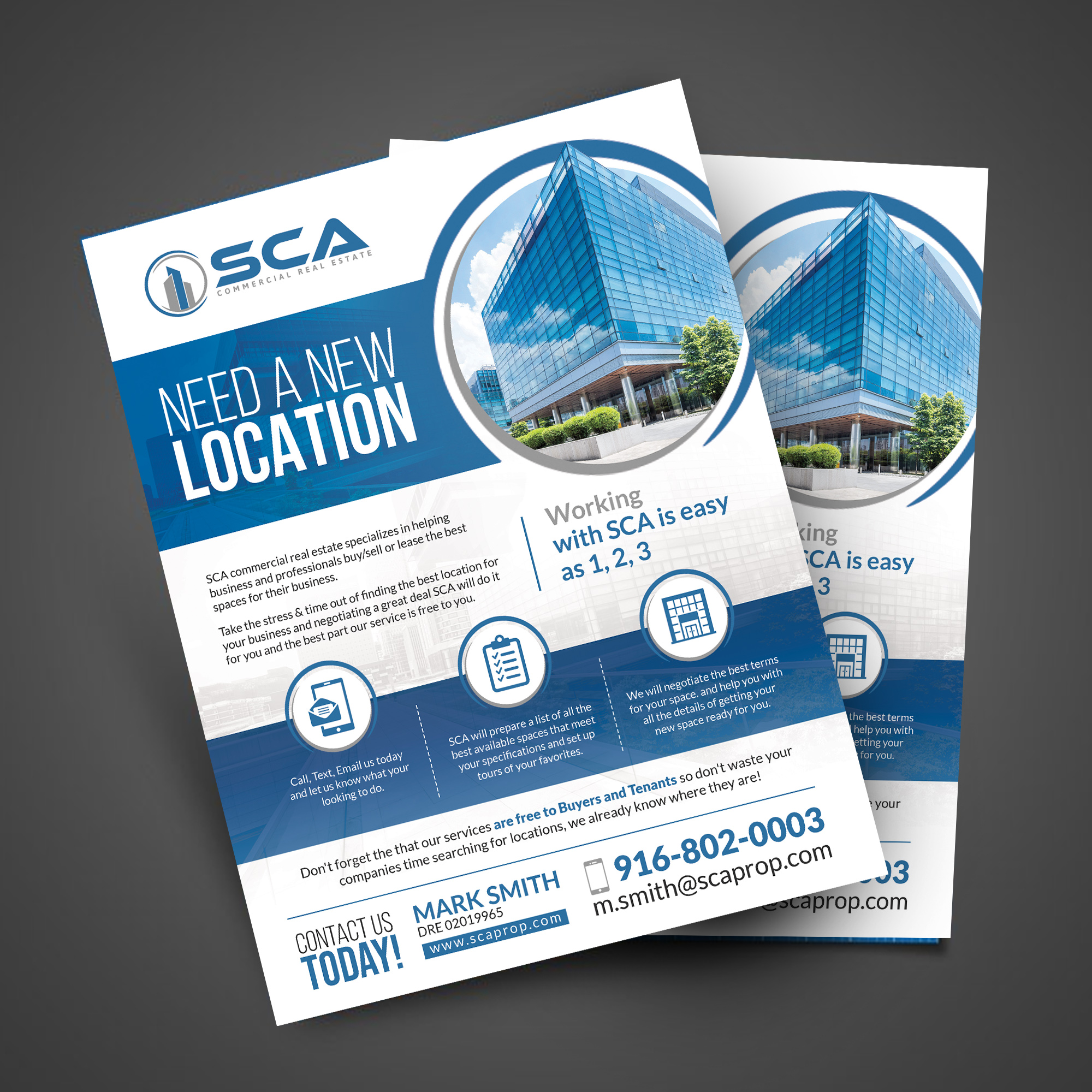 Flyer Design by Deepak_9_Malhotra for SCA Commercial Real Estate | Design #27955170