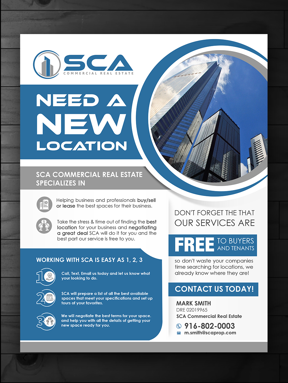 Flyer Design by innovative earth for SCA Commercial Real Estate | Design #27954525