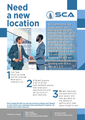 Design de Flyer par DesignART pour SCA Commercial Real Estate | Design : #27954982