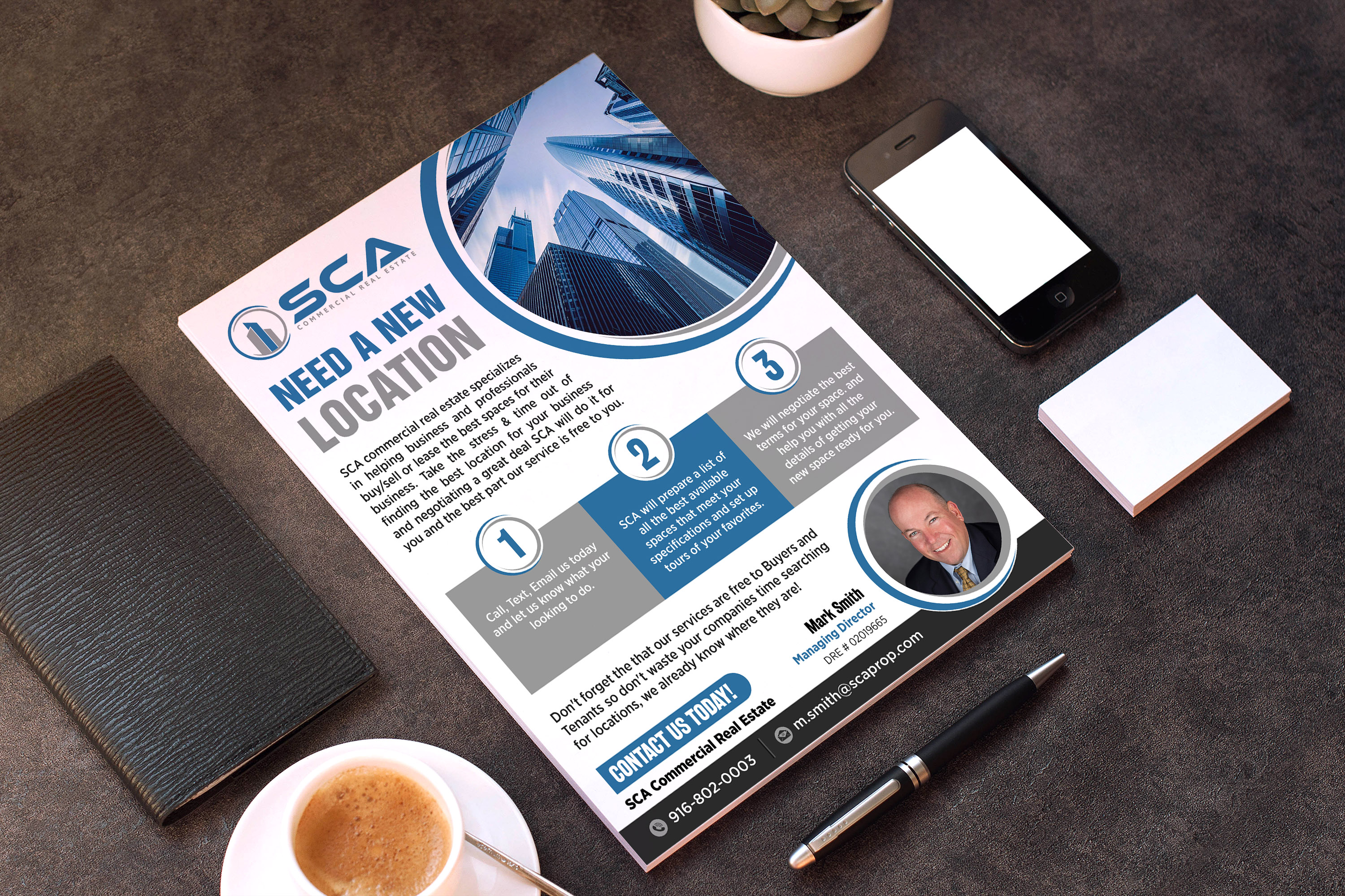Flyer Design by GraphicsGuru for SCA Commercial Real Estate | Design #27956387