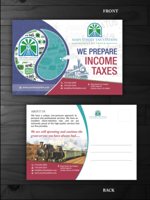 Postcard Design by innovative earth for Main Street Tax Station | Design: #27962939